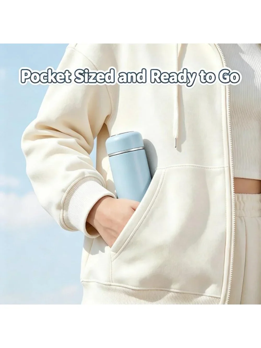 11oz Insulated Water Bottle - Leak Proof Stainless Steel for Hot & Cold Drinks